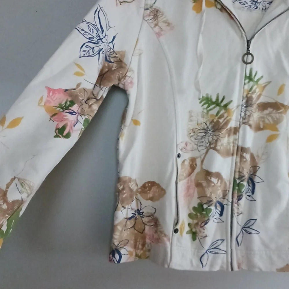 Kate Hill Cotton Zip Up Hoodie Sweatshirt Size PM - Picture 5 of 15